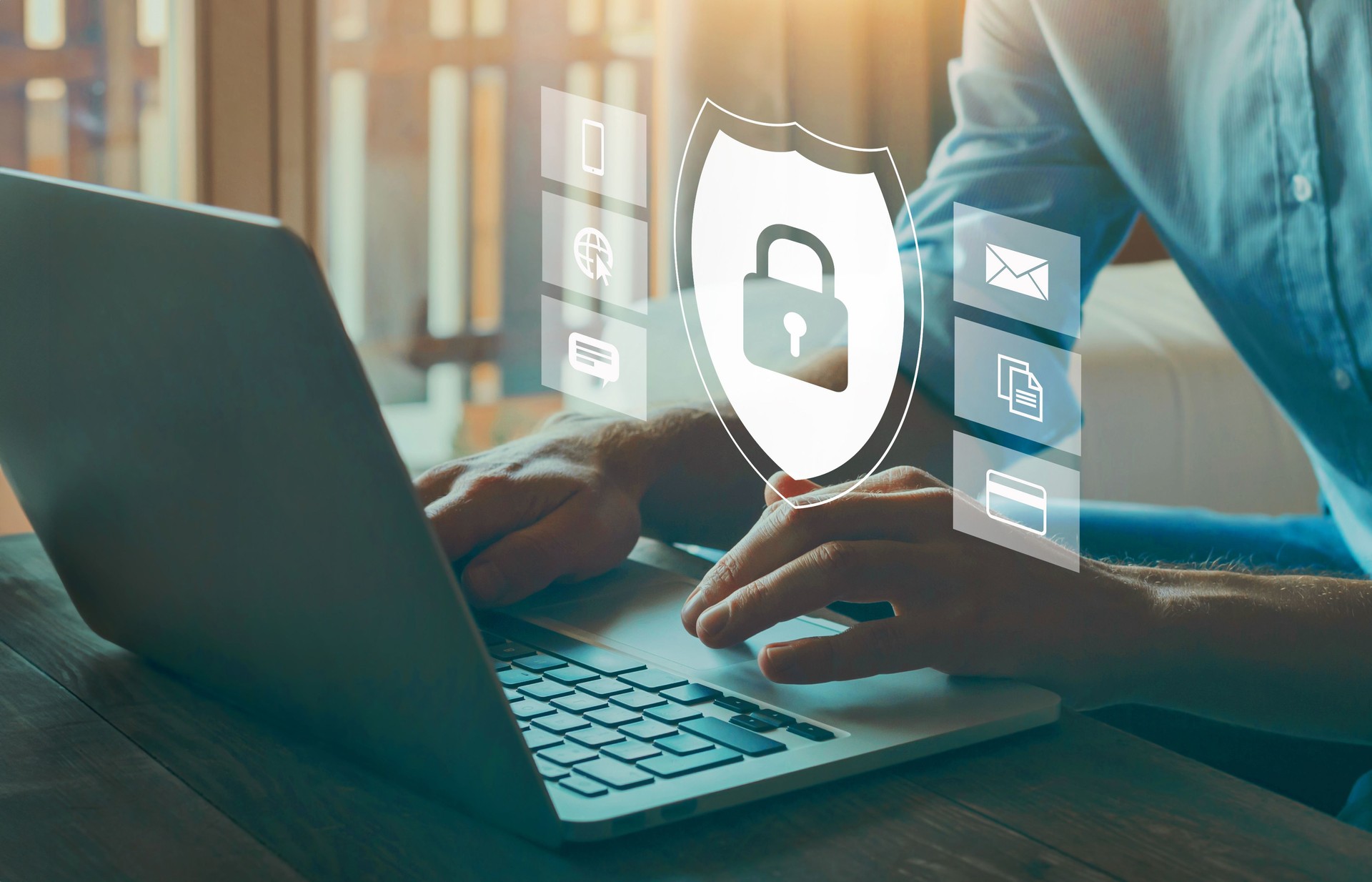 cybersecurity concept, online data protection and information security concept